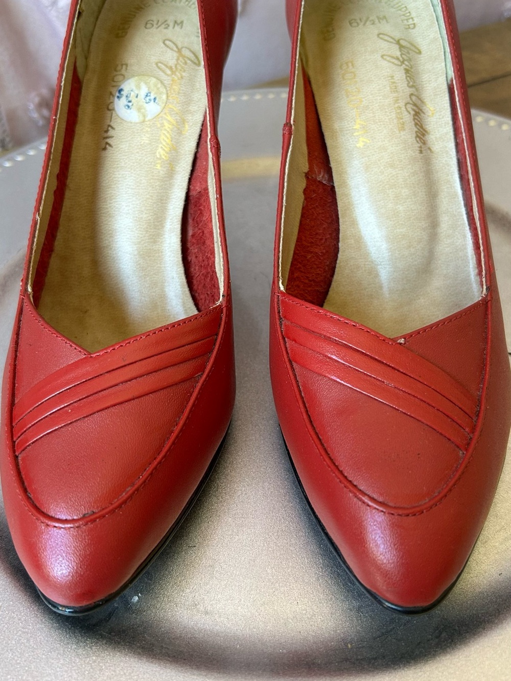 Women's Red Pointed Toe Pump - Classic Slip-On Heels